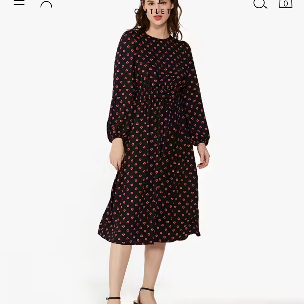 NWT Kate Spade Heartfelt Geo midi dress